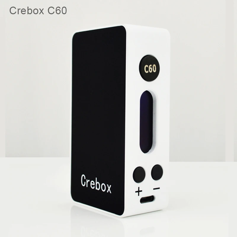 Crebox C60 Электронная Сигарета Kit 60 Вт 1800 мАч ТС Мини Окно Мод RDA Распылитель Бак HD LED