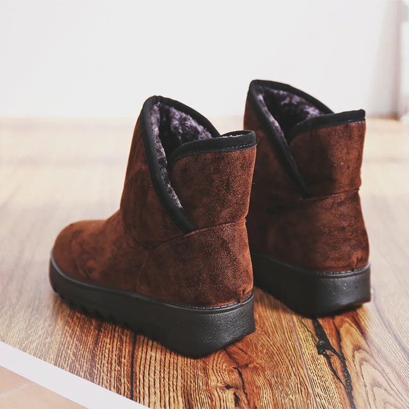 Fujin/женские зимние ботинки Сезон осень зима Теплая женская обувь из хлопка с