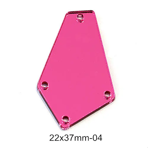 22x37mm 20-50 шт розовые специальные формы акриловые пришить на зеркало с отверстиями FlatBack зеркало акриловые пришить горный хрусталь для аксессуаров E7065 - Цвет: 22x37mm