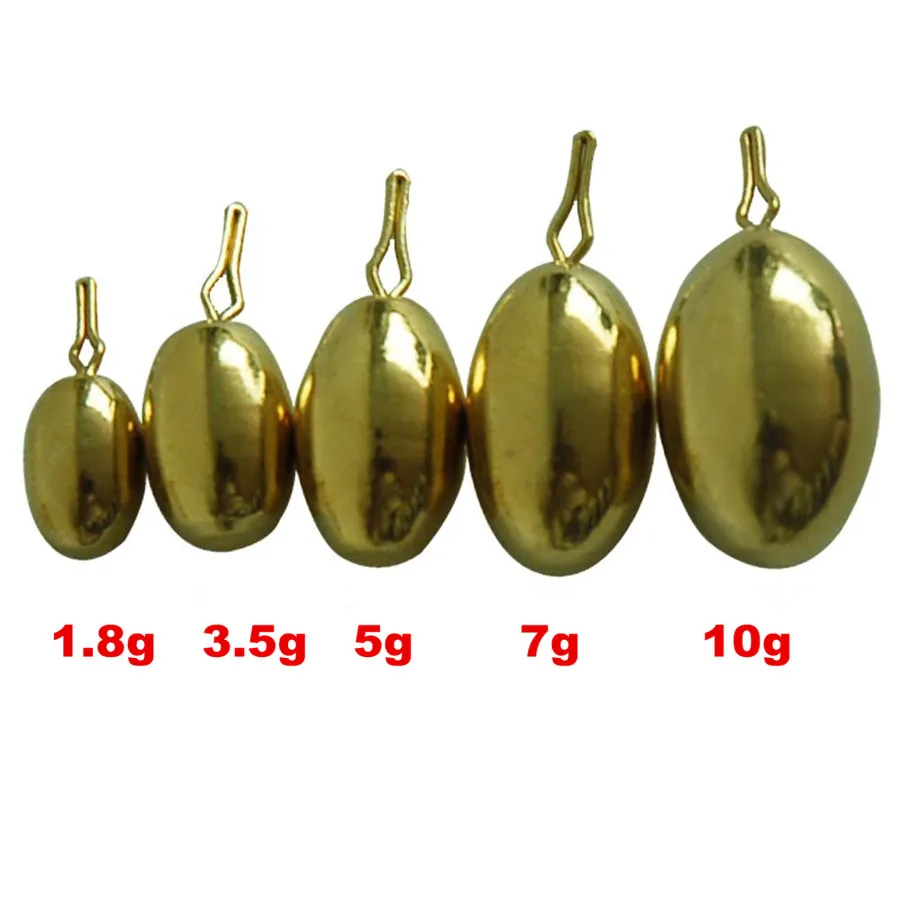 20 * Lead Sinker 10g 7g 5g 3.5g 1 8g латунный рыболовный аксессуар медный круглый Вес грузила