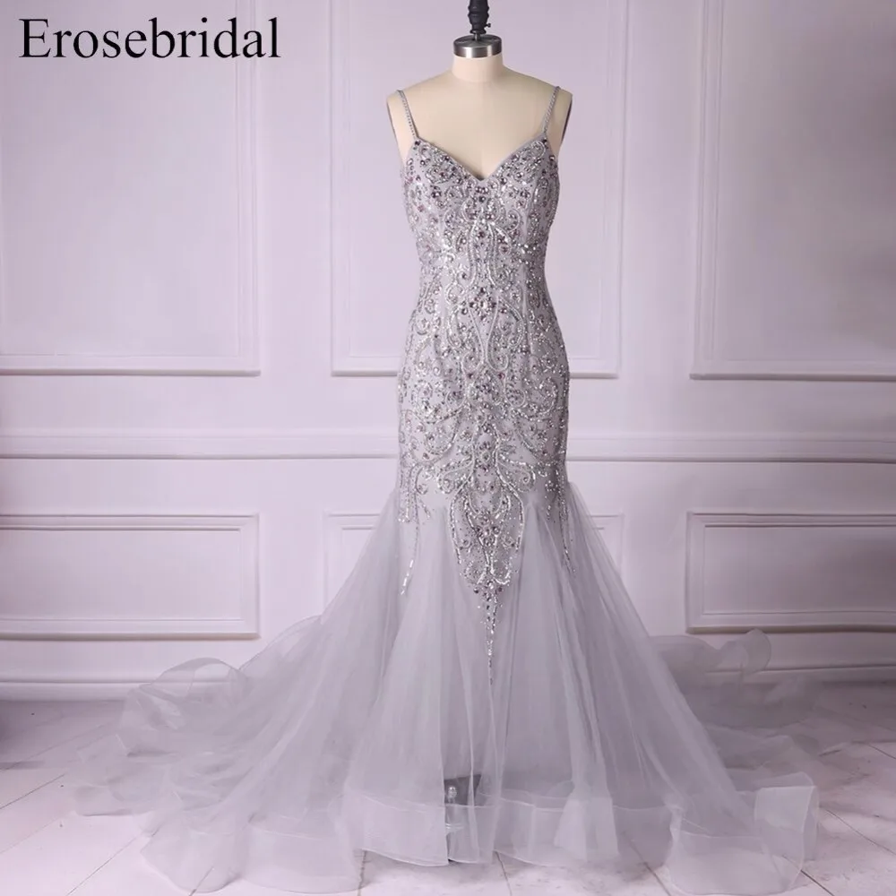 Черное сексуальное вечернее платье с v образным вырезом и длинным шлейфом бретелька Русалка открытой спиной