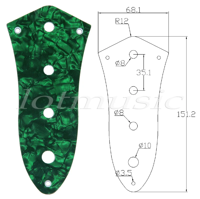 10 шт. контрольная пластина с 4 отверстиями для бас гитары|control plate|jazz bass control platepearl