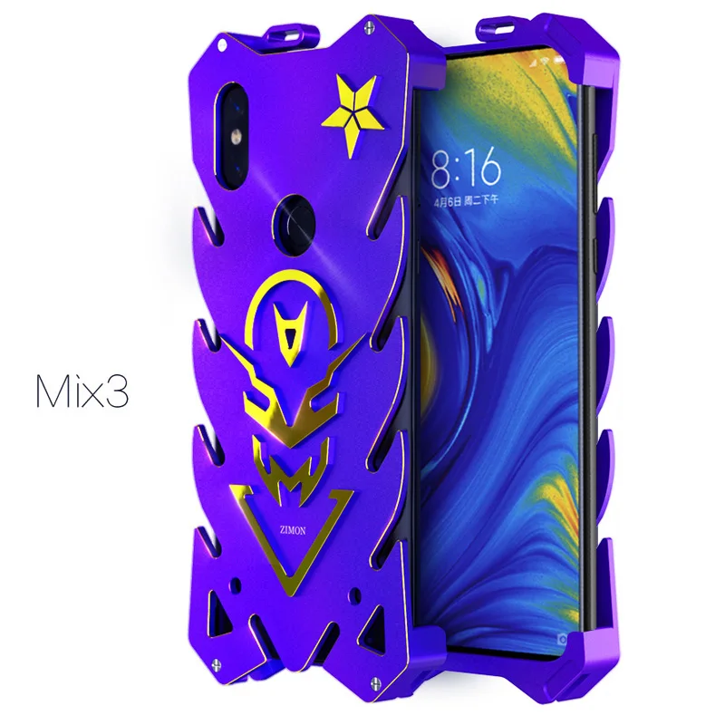 6 39 ''ZIMON Роскошный Алюминиевый металлический корпус чехол Fundas для Xiaomi Mi Mix 3 Mix3