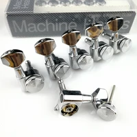 new chrome guitar locking tuners electric guitar machine heads tuners jn 07sp lock silver tuning pegs with packaging