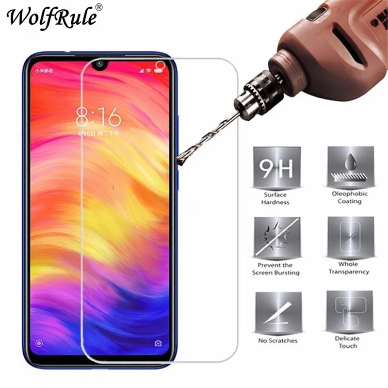 2 шт защита экрана Xiaomi Redmi 7 закаленное стекло HD защитная пленка ультратонкая для 6