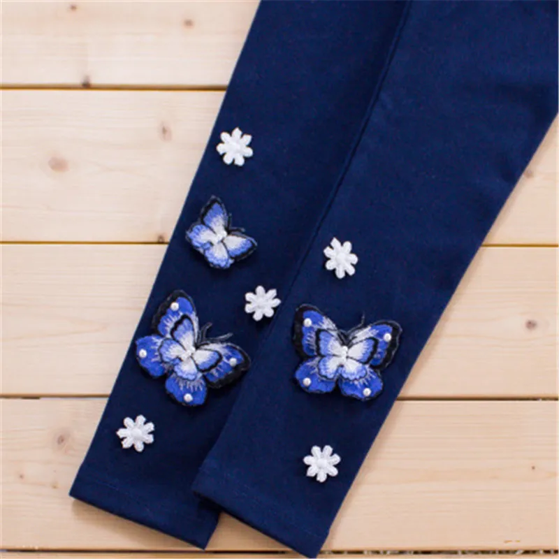 Осенние леггинсы для девочек 2018 детские брюки карандаш с бантом Повседневные