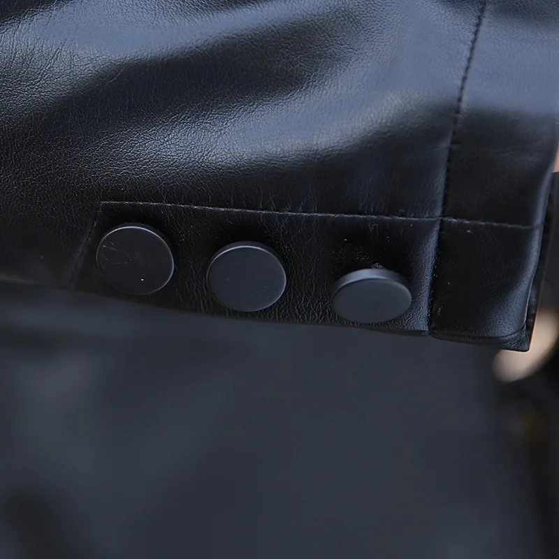 Корейское тонкое осеннее новое женское короткое пальто из искусственной кожи с