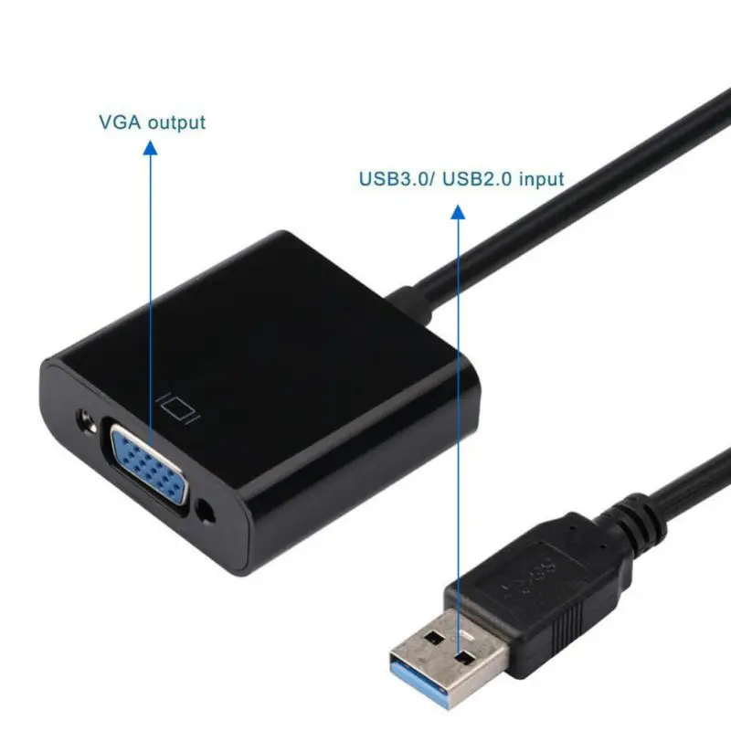 Адаптер USB 3 0-VGA 1080P преобразователь видео высокого разрешения для ноутбуков и