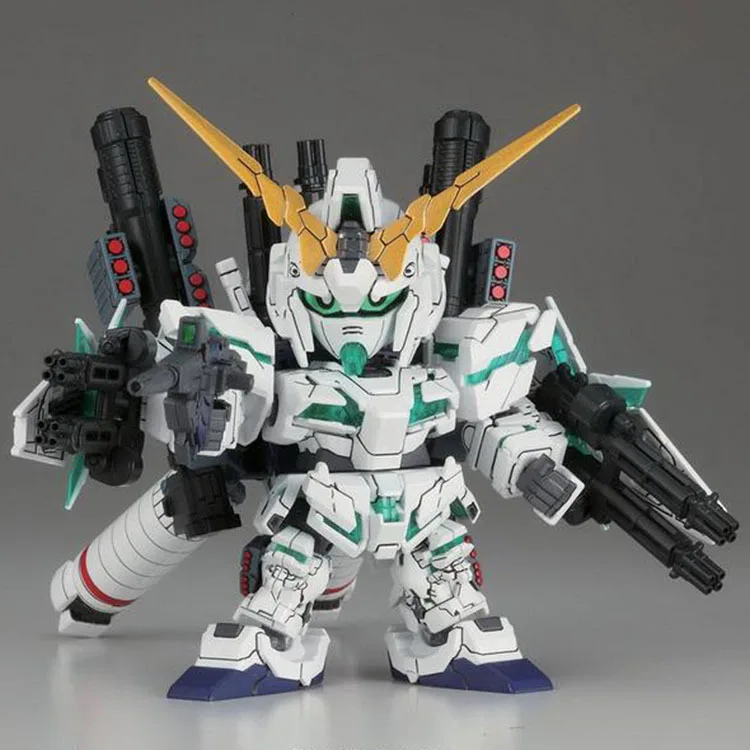 DIY сборка Q версия Gundam SD BB Полная Броня Единорог RX-0 Модель Детская игрушка