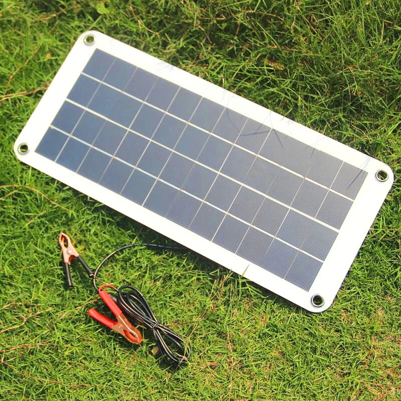 

BUHESHUI 10.5W 12V Solar Panel Charger With DC Output And Accessories Semi-Flexible Solar Cell Charger 2PCS/Lot Free Shipping