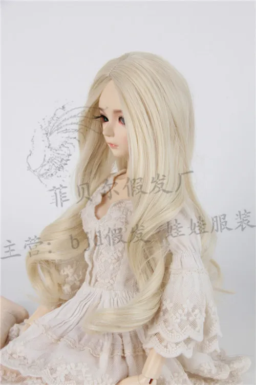 Sd bjd кукла парик длинные вьющиеся светильник-золотые резные королевы 3 1/3 звезды