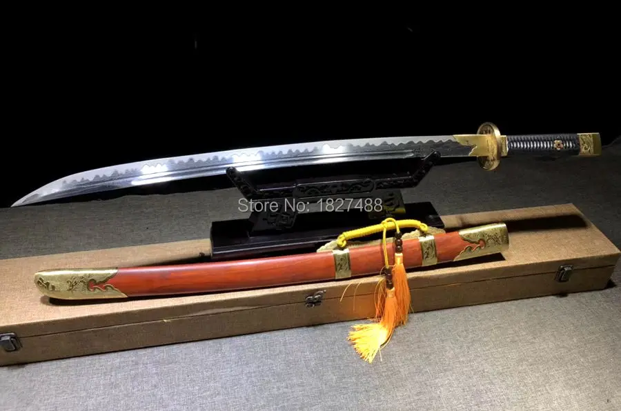 Закаленная складная бритва из дамасской стали острый Китайский кунг-фу защитный