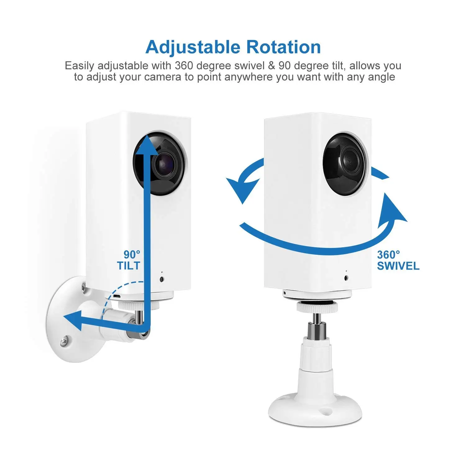 360 Градусов Крепление настенное для камеры Wyze Cam Deyard Arlo Pro Steady внутри помещения и на открытом воздухе, регулируемая акция, совместима с другими моделями (3шт)