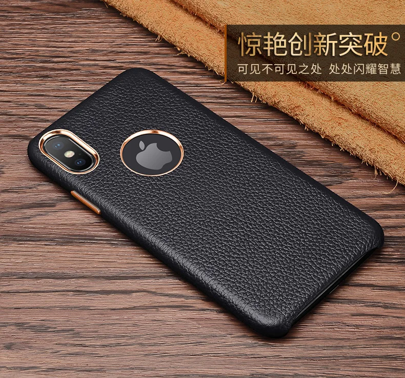 For iphone XS Max Case Luxury Slim Soft Genuine Cowhide Leather Protective Back Phone for XR X 8 7 6 6S Plus Capa |