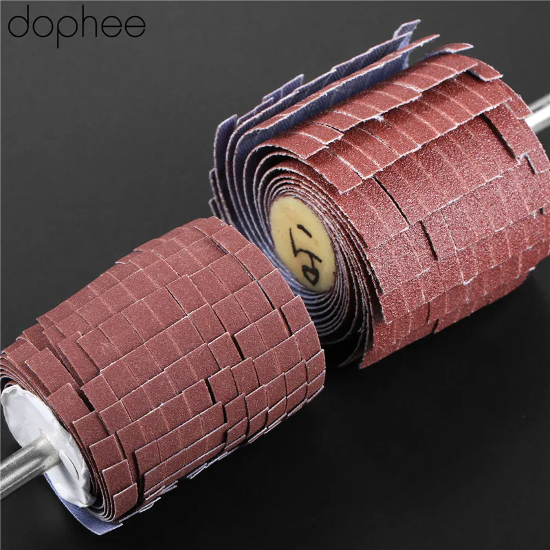 Dopee Dremel Аксессуары 150-400 зернистость шлифовальный Щиток колеса 6 мм хвостовик шлифовальный песочный бумажный затвор колеса для роторного инструмента