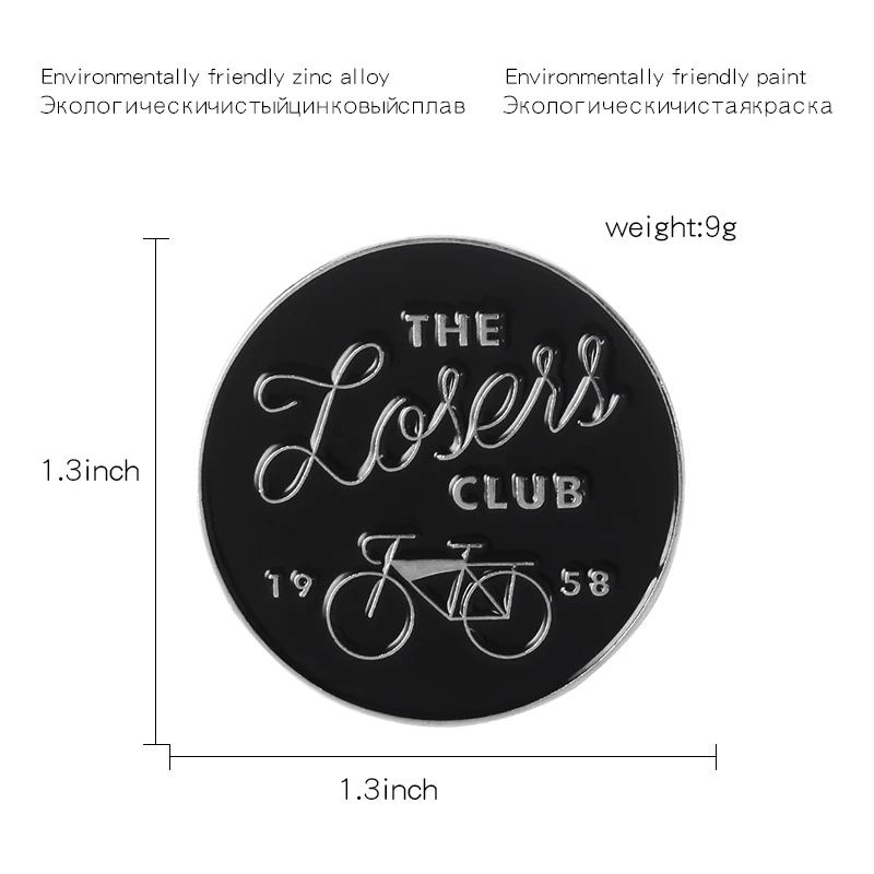 Черные круглые эмалевые шпильки в стиле панк коллекции колдовства на Хэллоуин