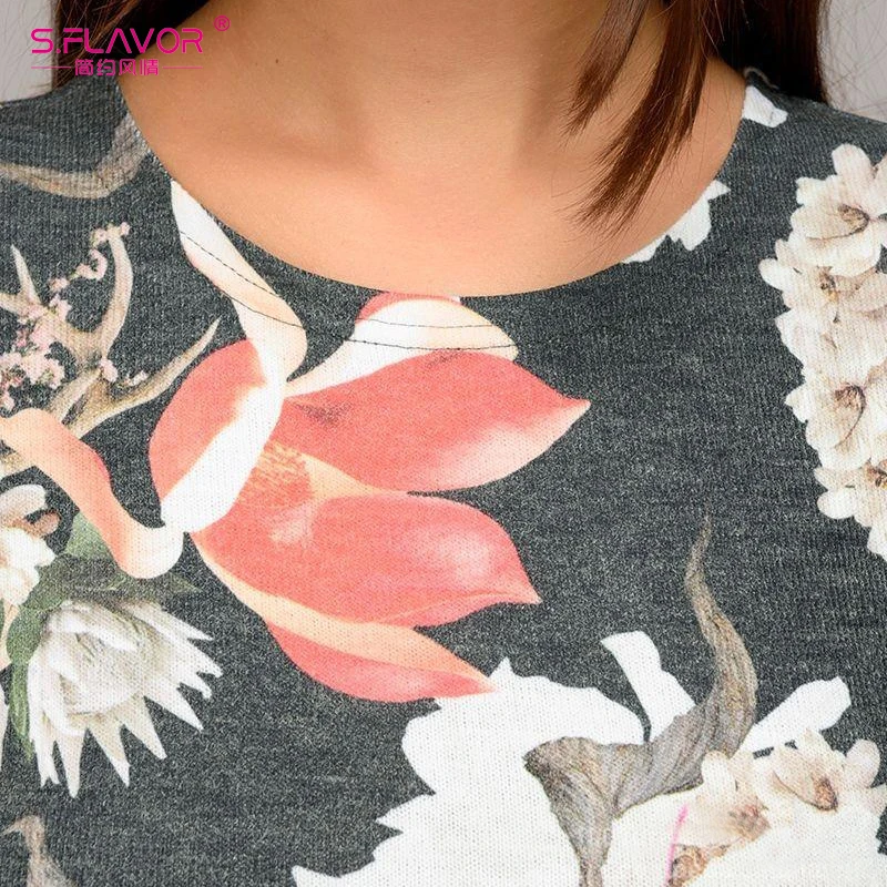 S. FLAVOR модное женское облегающее платье 2018 с длинным рукавом элегантное до колена