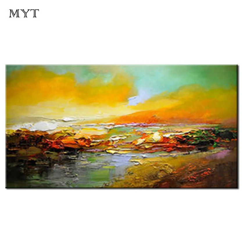 

Большие размеры домашний декор настенные картины ручная роспись абстрактный пейзаж масляная живопись на холсте Ручная работа картины для ...