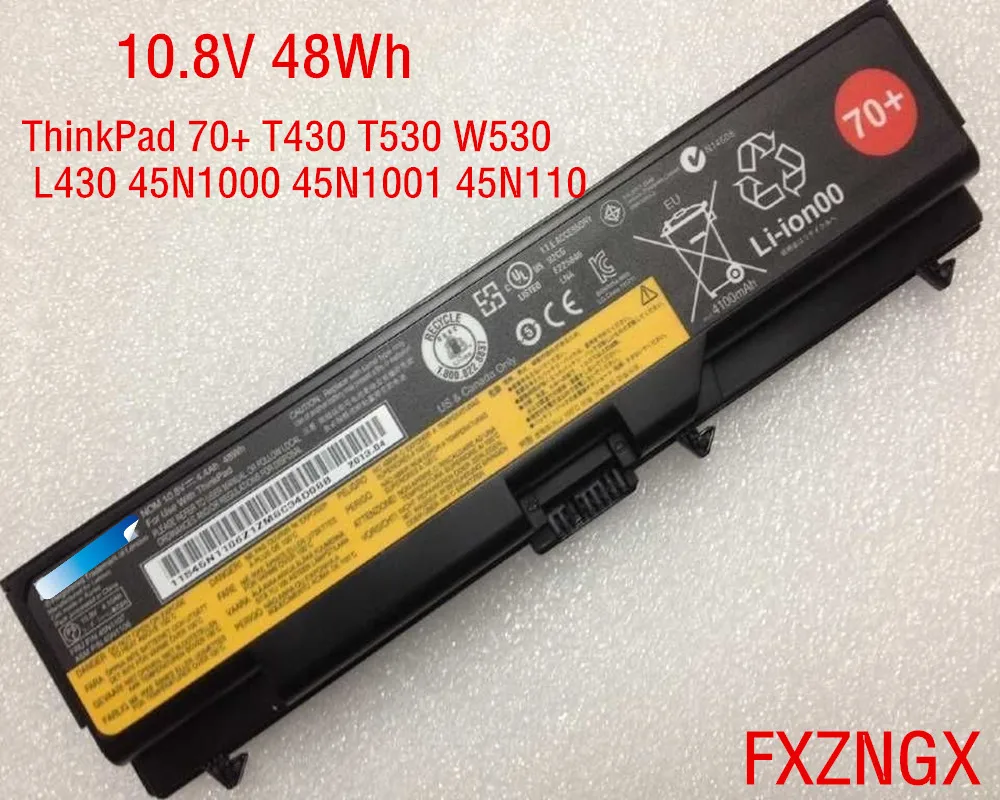 10 8 В 48 Втч Подлинная батарея для Lenovo ThinkPad 70 + T430 T530 W530 L430 45N1000 45N1001 45N1107|Комплекты