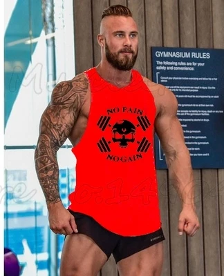 Бренд Muscle Guys Skull Gym Stringer мужская майка для бодибилдинга и фитнеса Стрингер