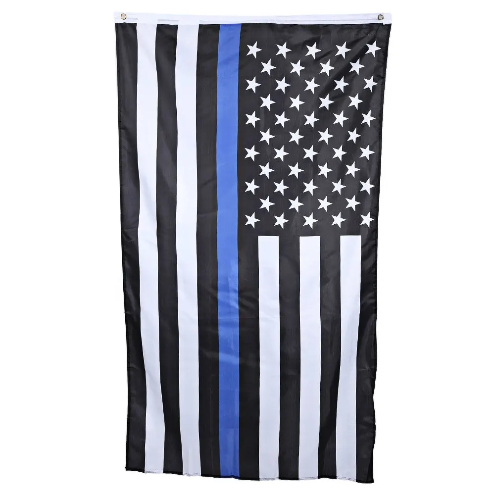 Легкий банер в полоску и звездочки 150*90 см черный белый синий американская леска