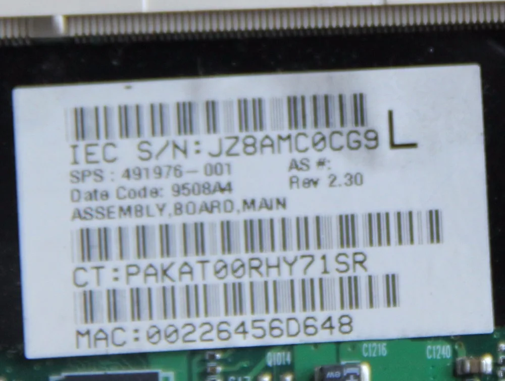 491976-001  HP Compaq 6531S      216-0707007 GPU   PM45 DDR2