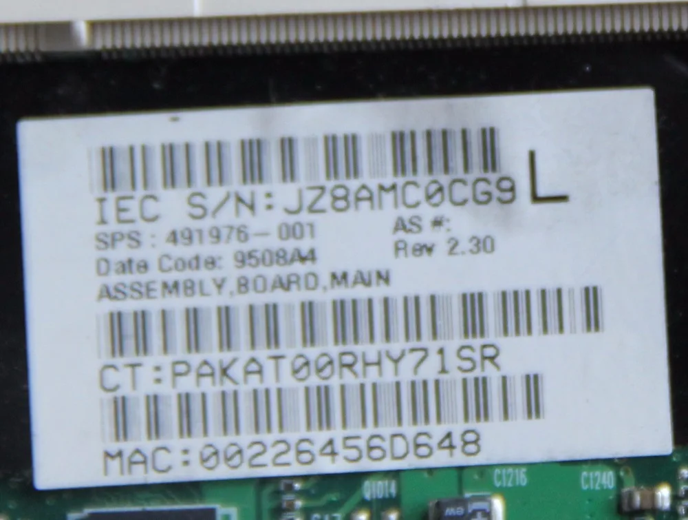 

491976-001 HP Compaq 6531S 216-0707007 GPU PM45 DDR2