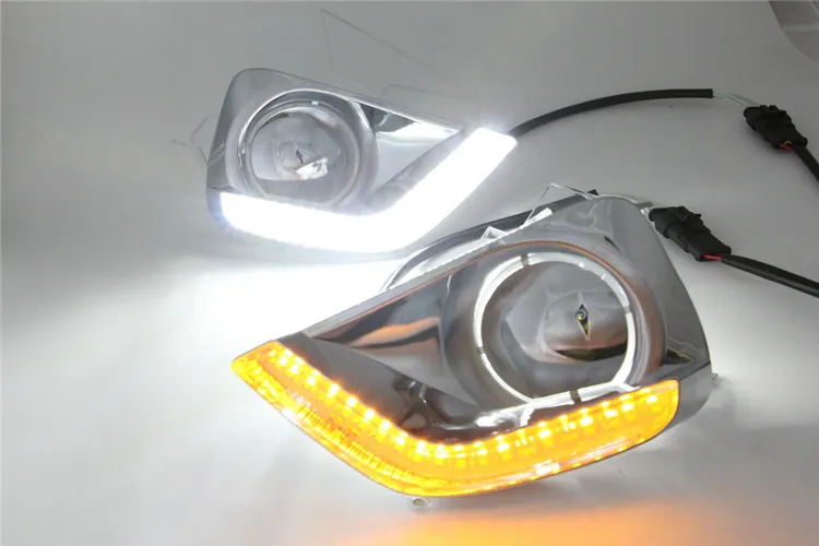 Car Styling Daytime Running Lights for Toyota Vios LED DRL 2014-2015 Fog Light Front Lamp Automobile Accessories | Автомобили и