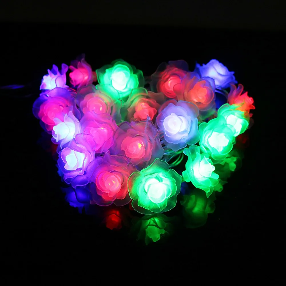 Рождественская Роза светодиодная гирлянда освещение ночник 4 м 20 светодиодов