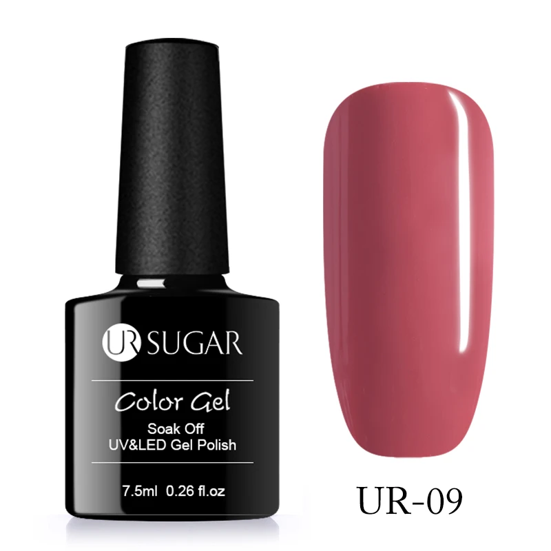 UR-09 Ur Sugar 7,5 мл цветной УФ-Гель-лак розовый красный полуперманентный замачиваемый УФ светодиодный Гель-лак для ногтей DIY маникюр лак для ногтей - Цвет: UR-09