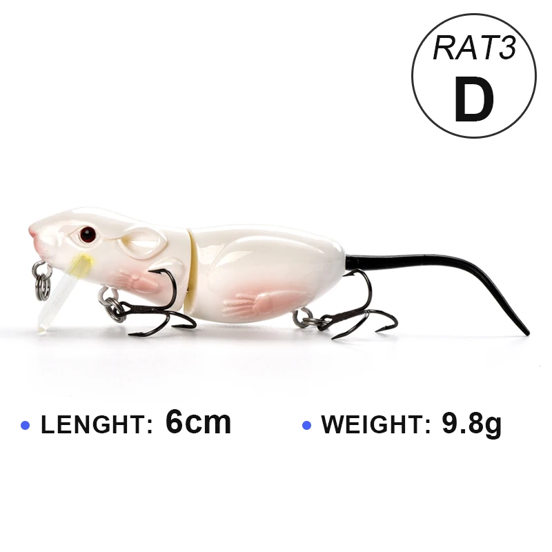 RAT Lure 3-04 1 шт. Рыбалка приманки реалистичные Мышь Crankbait яркие Плавание приманки 9 см 20,5 г 3D глаза реалистичные приманки воблер снасти Рыбалка кремния - Цвет: RAT Lure 3-04