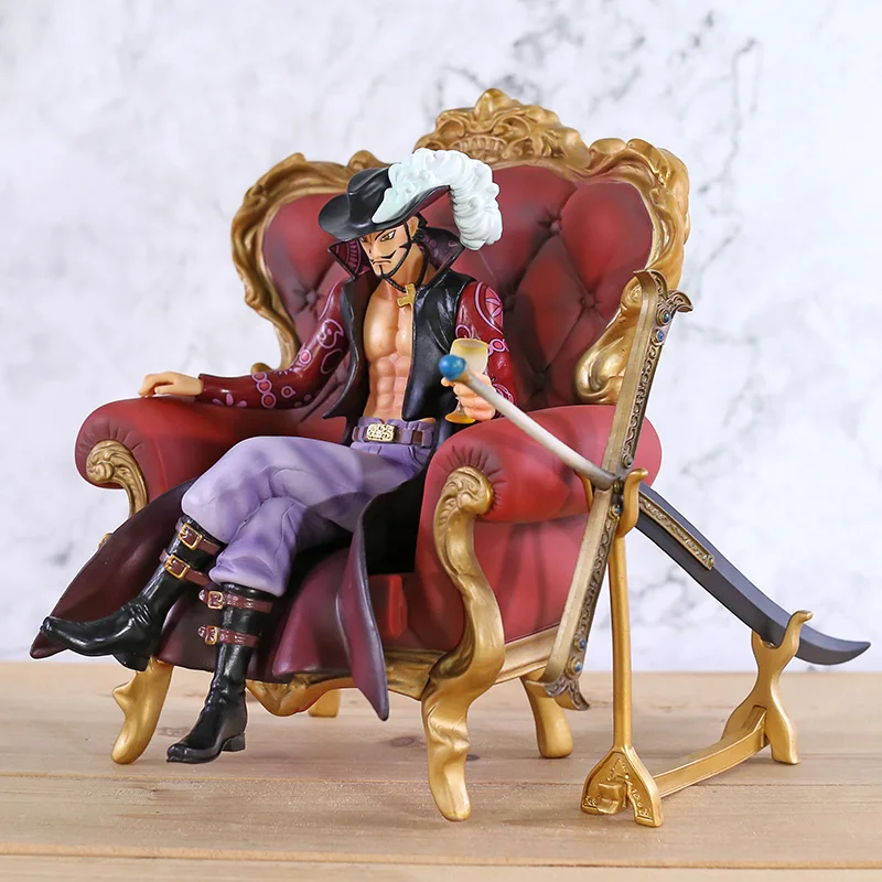 Поп сидящий Ver. Dracule Mihawk масштаб 1/8 окрашенная фигурка GK Kai диван ПВХ игрушки