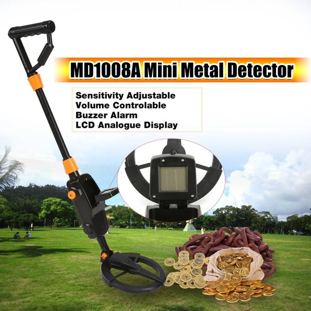 MD1008A подземный металлоискатель ручной детский подарок игрушка Охотник за сокровищами золотоискатель искатель водонепроницаемый чувствительный регулируемый