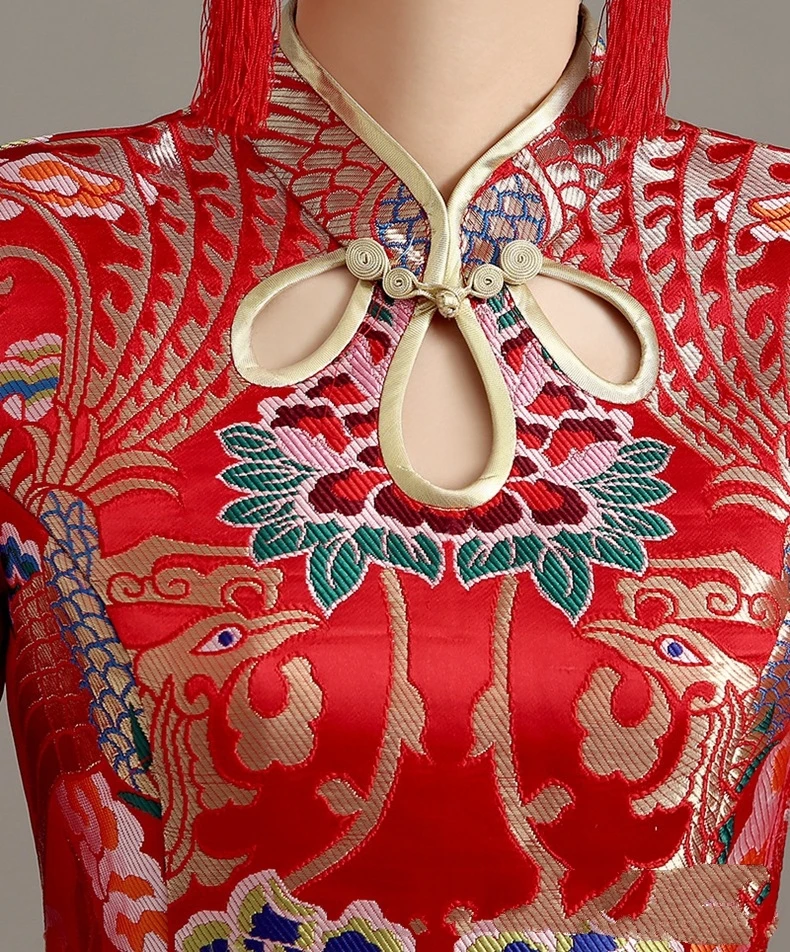 Винтажное платье Ципао Свадебные Qipao короткие современные китайское