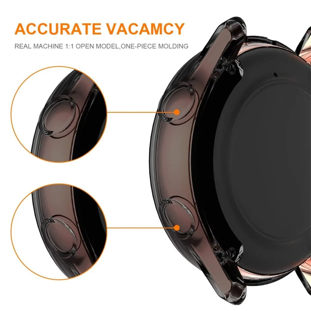 Смарт Аксессуары для Samsung Galaxy Watch Active прозрачный защитный чехол из ТПУ Сменный