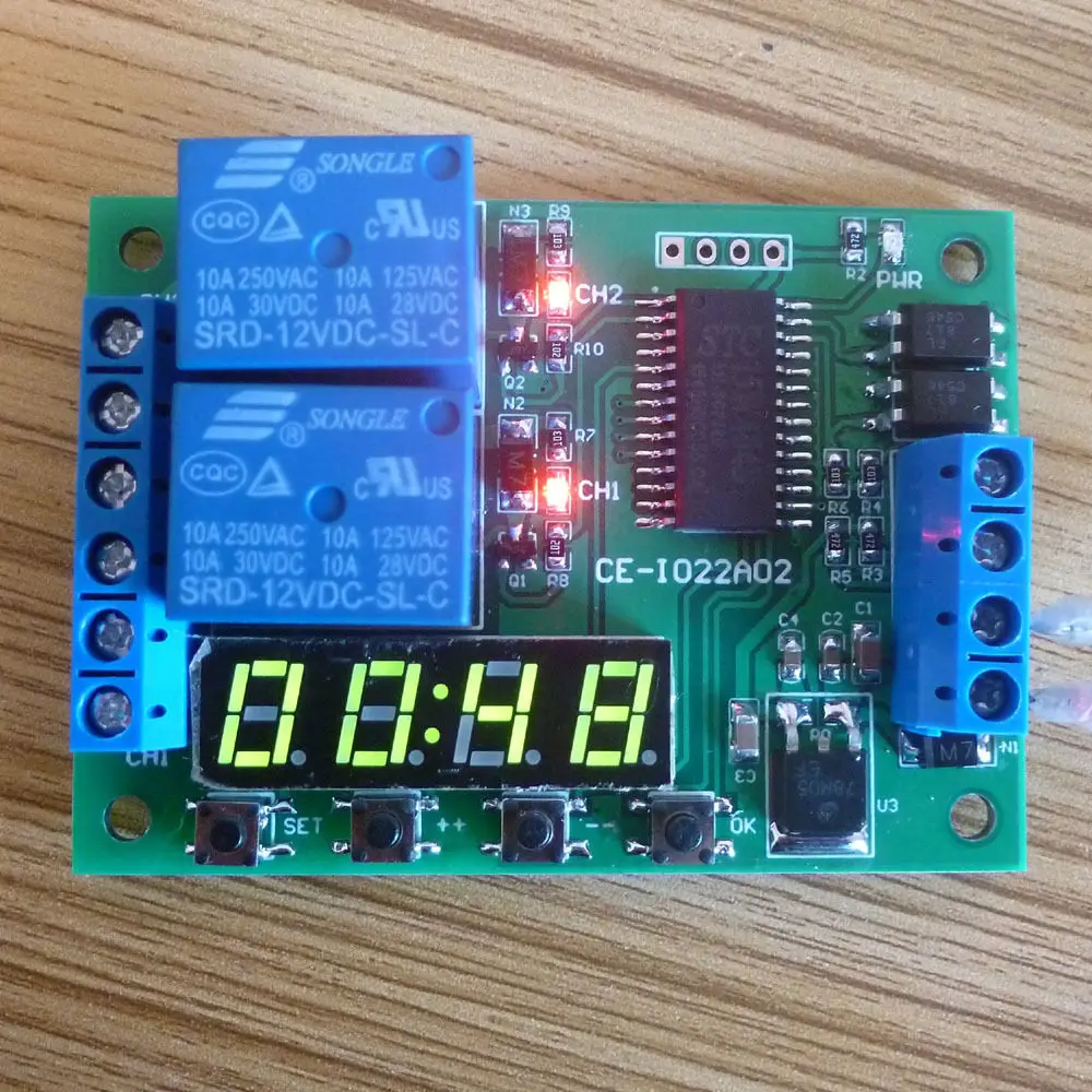 DC 12V Многофункциональный цифровой задержки времени цикла таймер релейный