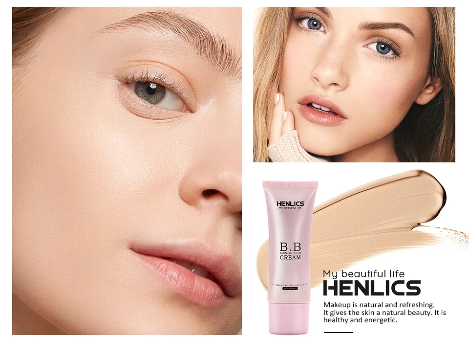 HENLICS BB крем отбеливающий увлажняющий маскирующий крем Pro Nude Foundation Make Up Base Foundation Cream
