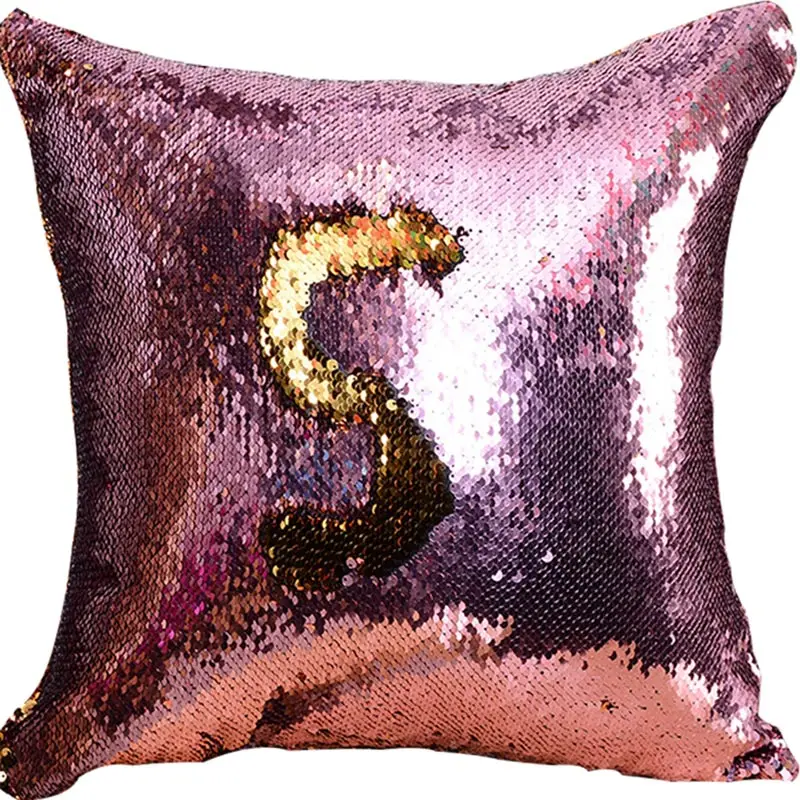 Декоративная наволочка с блестками для дома отеля модная двухсторонняя