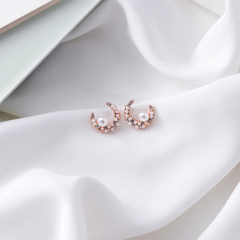 2019 Новая мода женщин Винтаж Луна планета стразы серьги гвоздики из