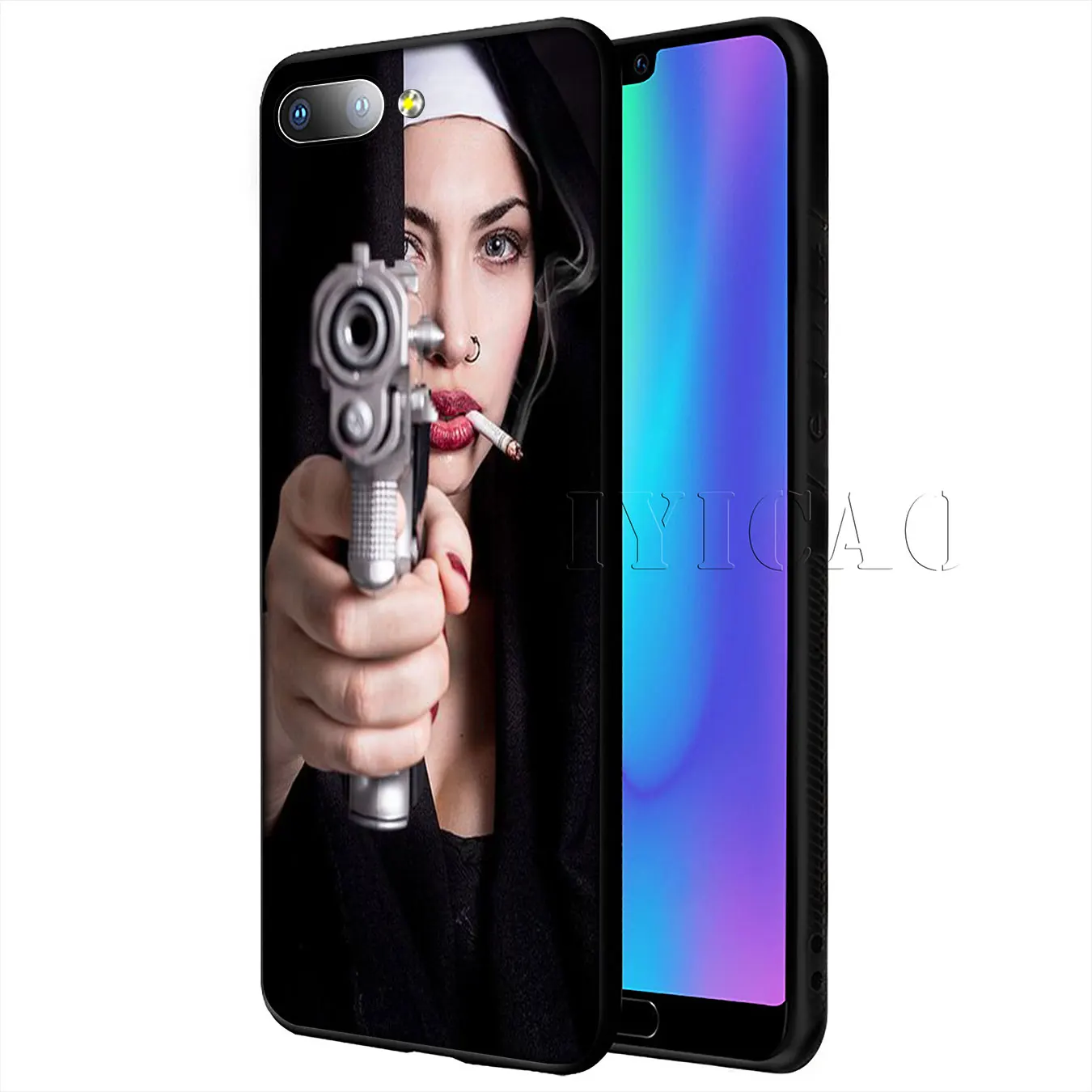 IYICAO Sister nun Модный мягкий силиконовый чехол для Huawei Y9 Y7 Y6 Prime 2019 Honor 20 8C 8X 8 9 9X 10 Lite 7C 7X