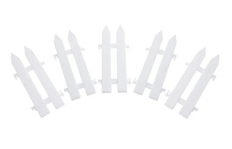 5pcs white 5 шт./упак. белый Пластик забор двор закрытый сад забор Бронзовый забор Рождество отель Семья Молле для украшения - Цвет: 5pcs white
