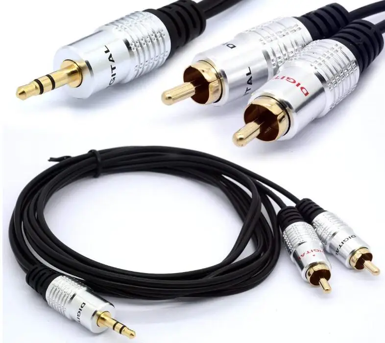 Кабель адаптер LBSC 3 5 мм в RCA со штекером Aux Stereo Jack разъем с двойным Phono 1 метр/3