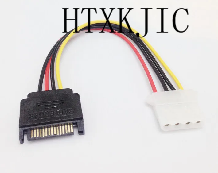 15 Pin SATA Male к Molex IDE 4 Pin гнездовой адаптер удлинитель питания Cabl