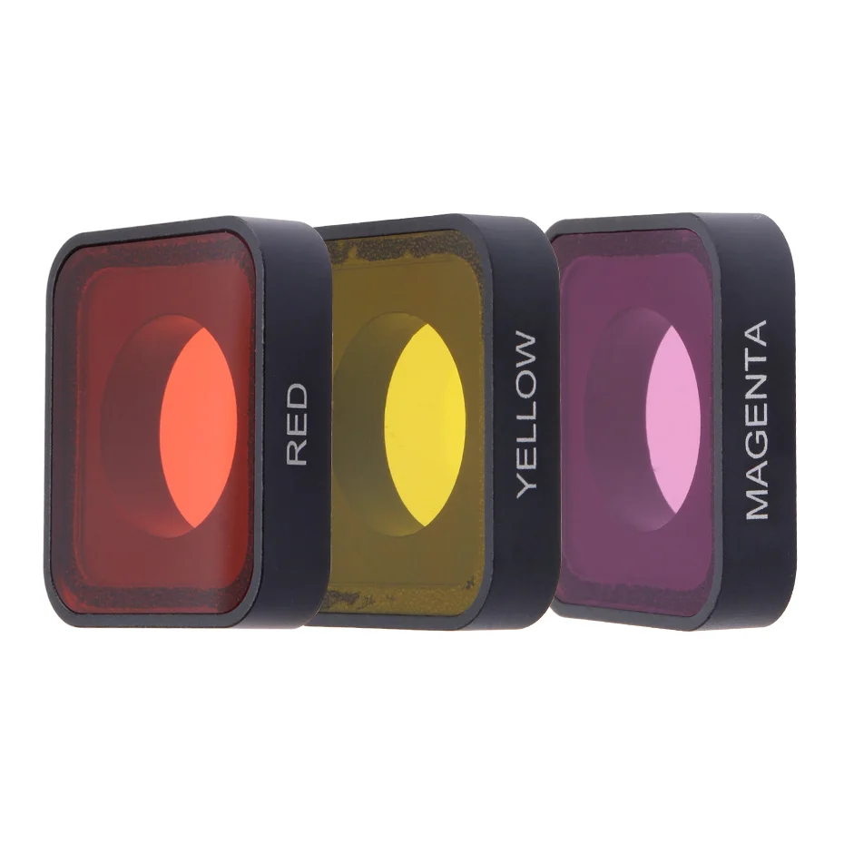 Red Yellow Magenta TENENELE фильтр для объектива камеры для GoPro Hero 5 6 7 CPL UV ND 4 8 16 Набор фильтров нейтральной плотности Hero5/6/7 Черные Аксессуары - Цвет: Red Yellow Magenta