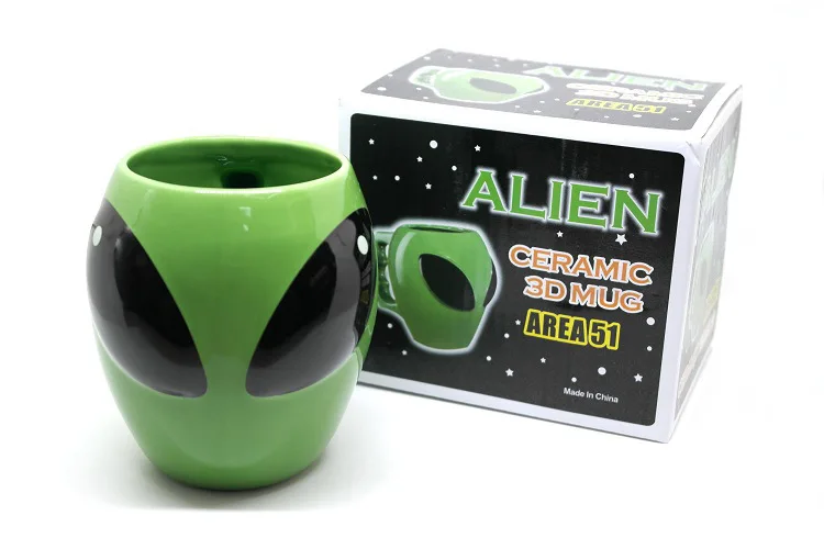 Кружки пришельца креативная аниме Alien кофейная кружка зеленая alien керамическая