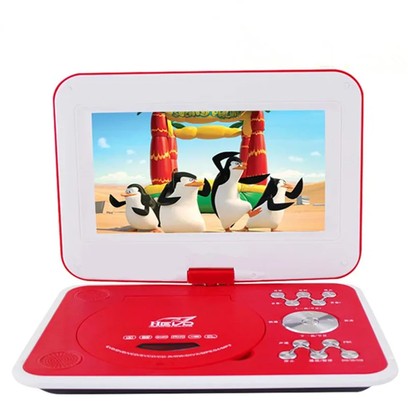 Портативный 3D HD DVD EVD плеер 12 дюймов движущийся ТВ VCD CD MP3/4 SD USB игровой мобильный