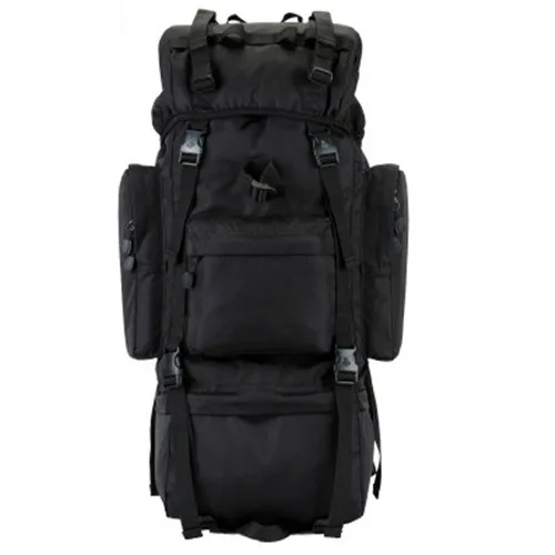 Black 70 L large Backpack Outdoor Sports Bag 3P Military Tactical Bags For Hiking Camping Climbing Waterproof Wear-resisting Nylon Bag - Цвет: Black