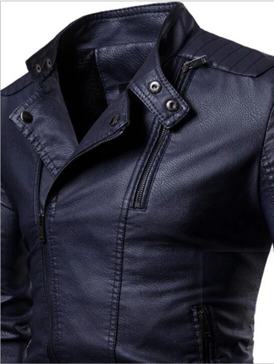 Men fall European American fashion personality han version of the standing-collar new boutique young zipper jacket L-3XL | Мужская
