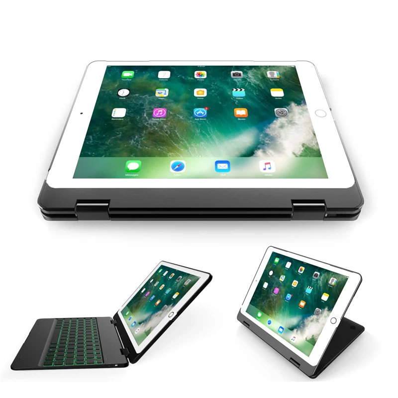 Для iPad 9 7 чехол клавиатура Bluetooth 5 1 подключено Цвет Подсветка для Air матовой резины