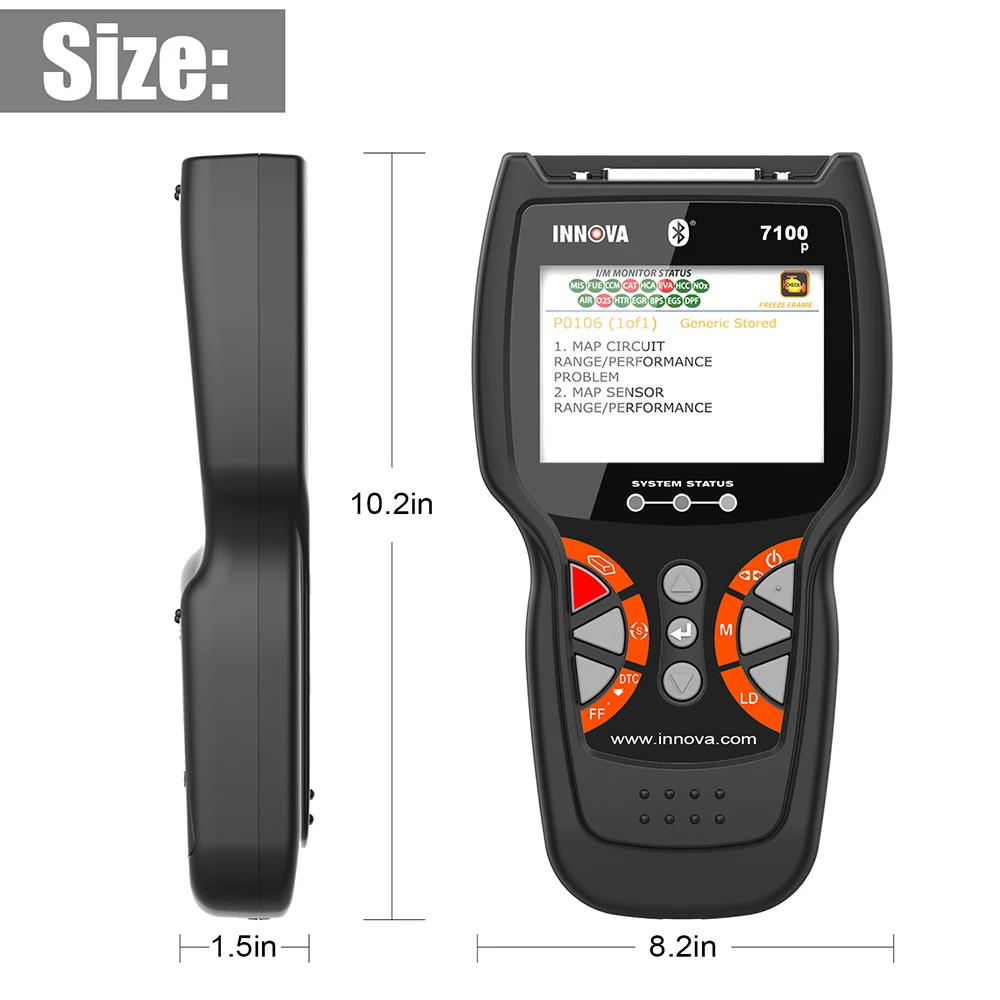 Innova 7100 P OBD2 сканер OBD 2 диагностический двигателя автомобиля ABS подушки